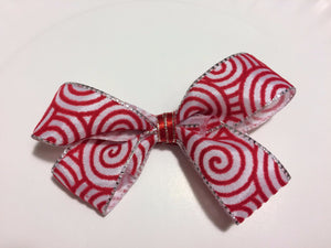 Red Swirl Hair Bow