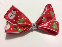 Red Snowman Hair Bow