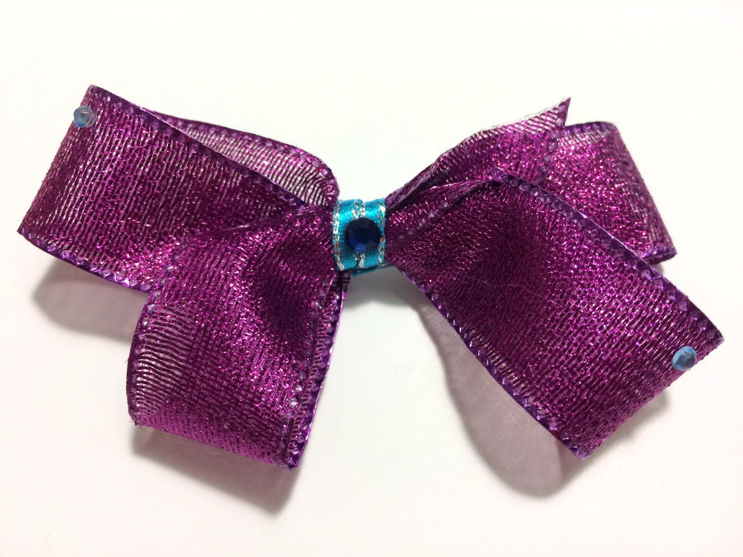 Shiny Purple Hair Bow