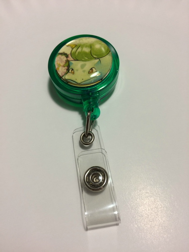 Bulbasaur Badge Holder: Clip-on, Retractable